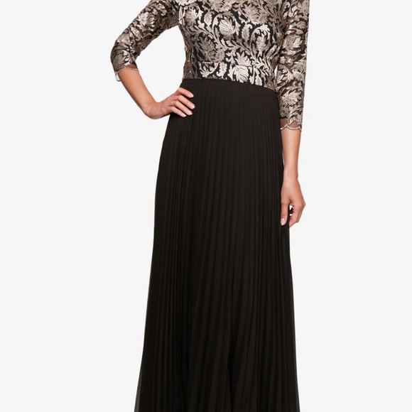 Alex Evenings Petite Embroidered-bodice Ball Gown Dress Size 10 - Picture 1 of 9